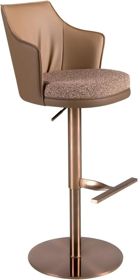 Scaun de bar pivotant cu inaltime reglabila Stool maro