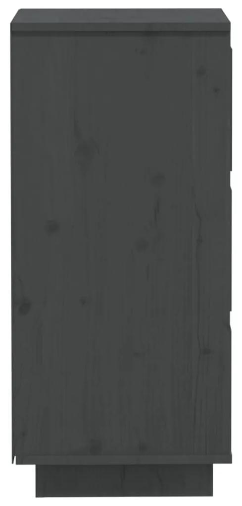 Servanta, gri, 32x34x75 cm, lemn masiv de pin 1, Gri