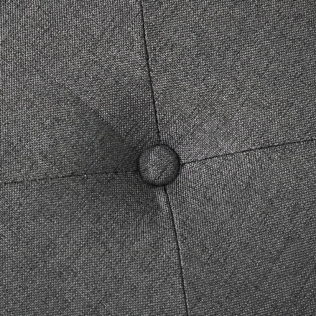 HOMCOM Bancă cu Spațiu de Depozitare Tip Ottoman, Tapițată cu Țesătură Respirabilă, 39x39x39 cm, Gri | Aosom Romania
