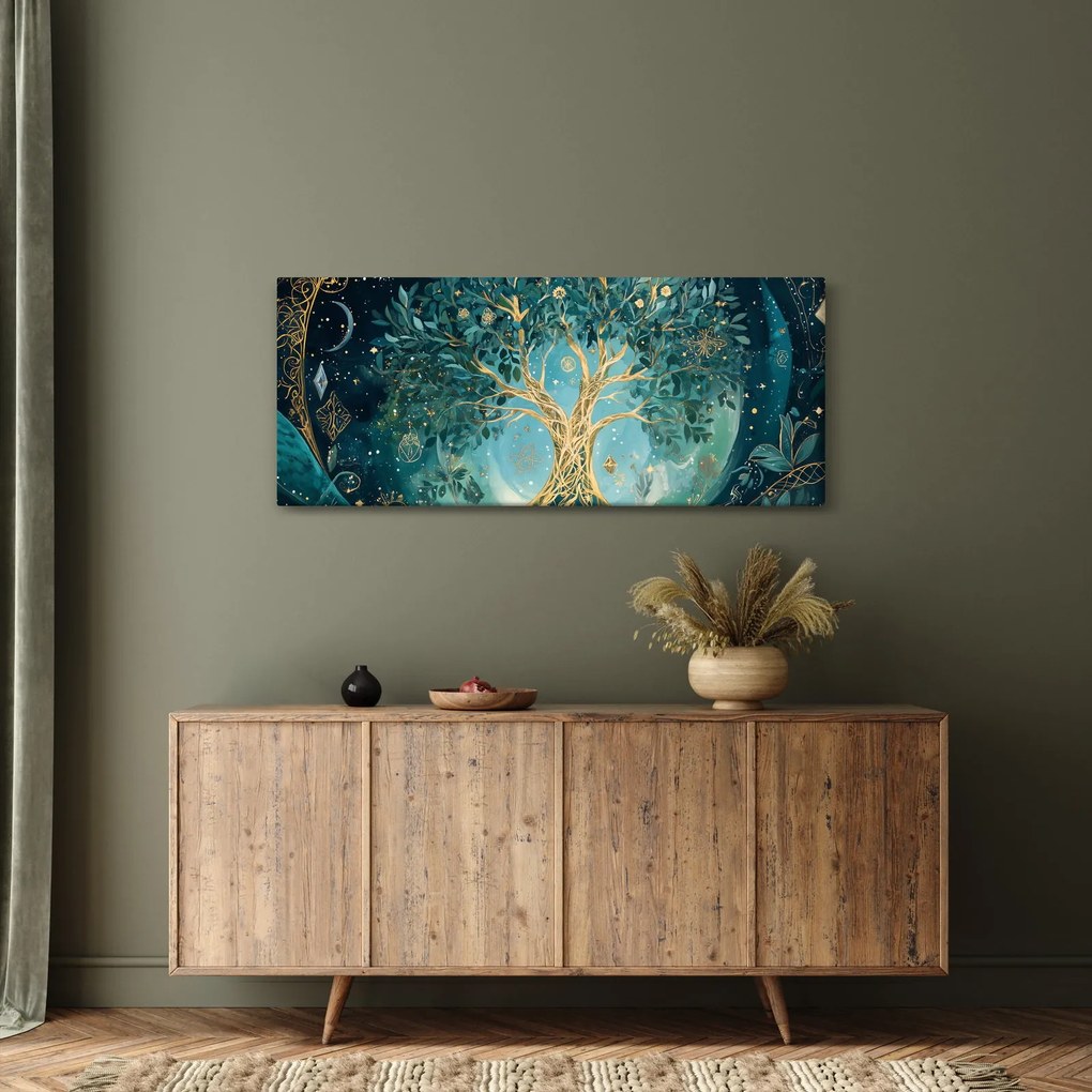 Tablou – Arborele vieții în univers (120x50 cm)