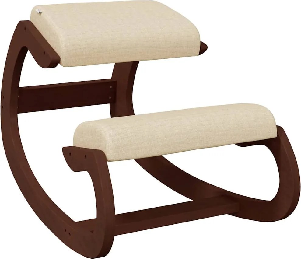 vidaXL Scaun de genunchi, crem, 55x84x55 cm placaj de mesteacăn