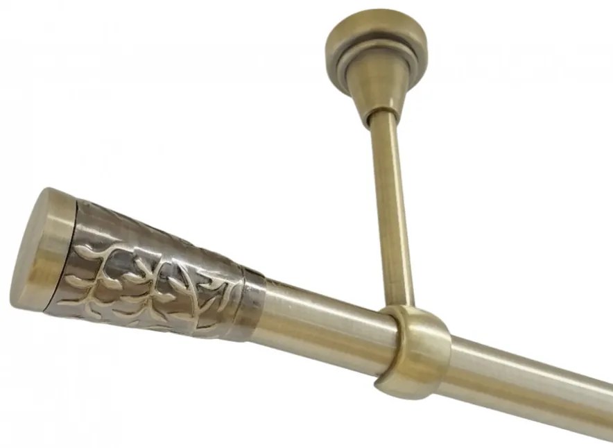Galerie simpla prindere tavan fara inele SEVILLA 19 MM aur antic (Alege marime: 280 cm)