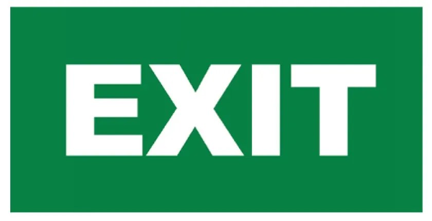 Autocolant EXIT, pentru lampi BC14-01100, Braytron