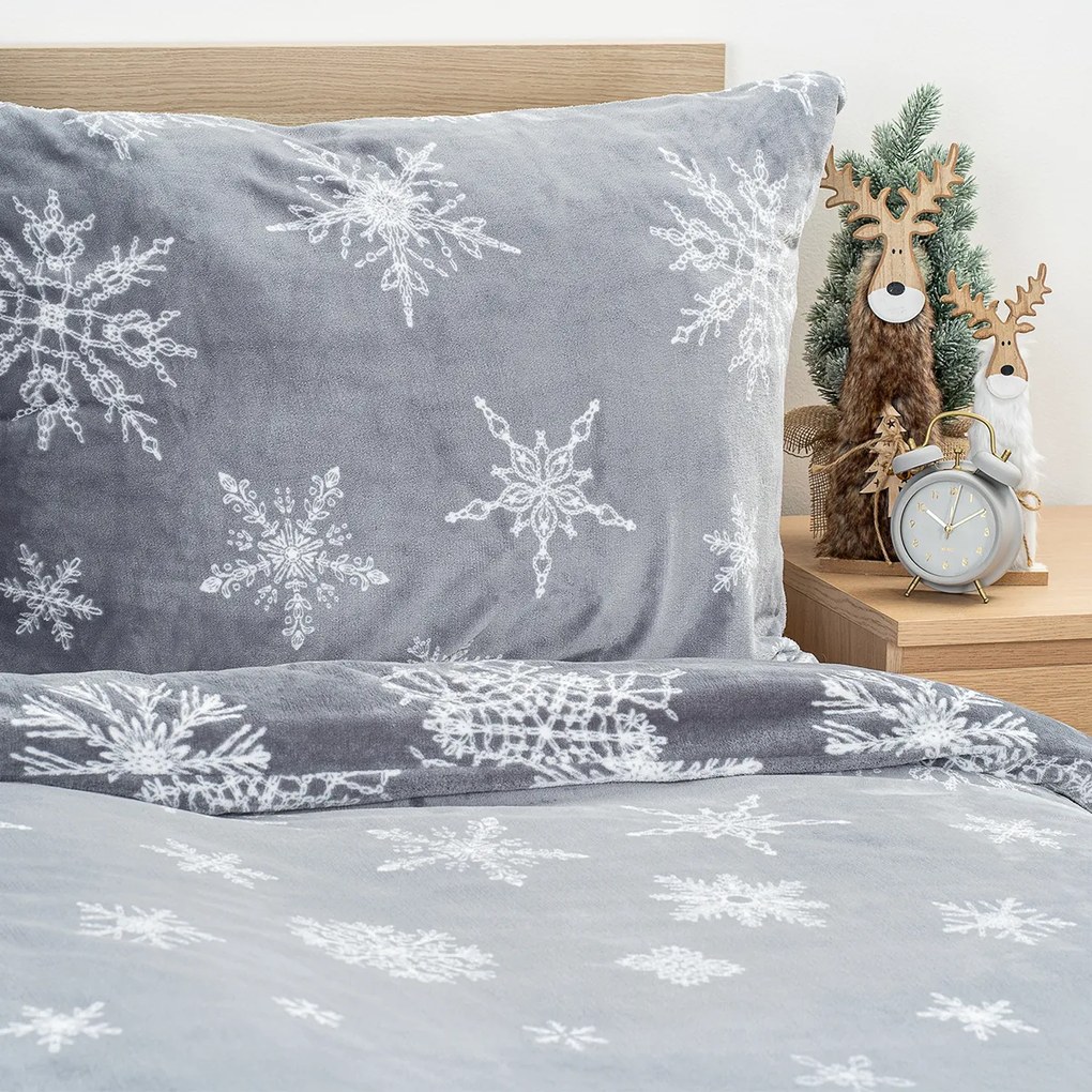 Lenjerie de pat din microflanel 4Home Silent Snowfall, 160 x 200 cm, 70 x 80 cm