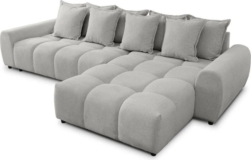 Colțar gri deschis (cu colț pe partea dreaptă/cu șezlong) Albane – Ropez