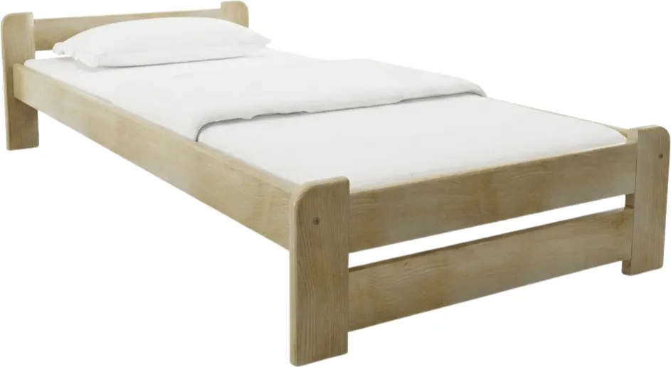 Pat de o persoana Emily 90x200 cm, pin Saltele: Cu saltele Sommera 18 cm, Somiera pat: Cu lamele drepte