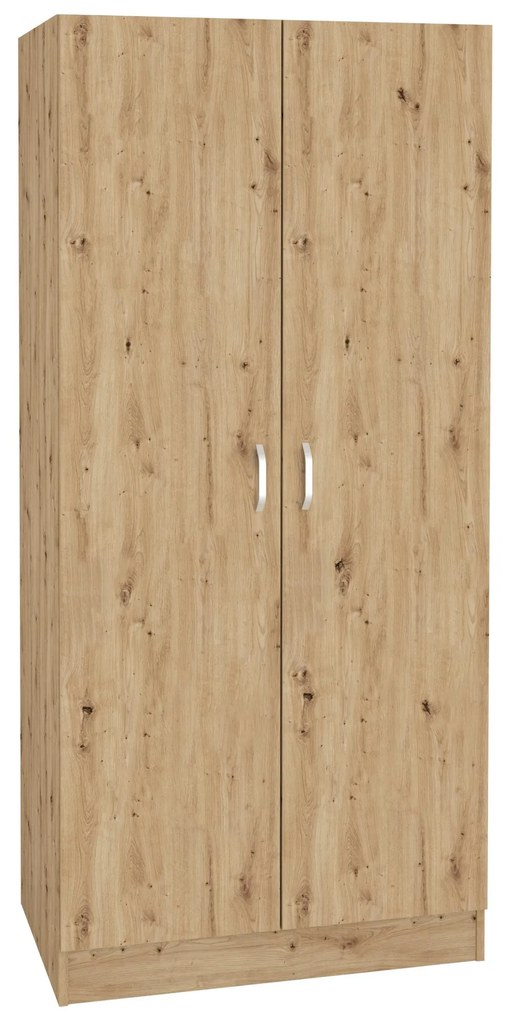 Dulap haaus Remi, 2 Usi, cu polite, Stejar Artisan, 80 x 51 x 170 cm