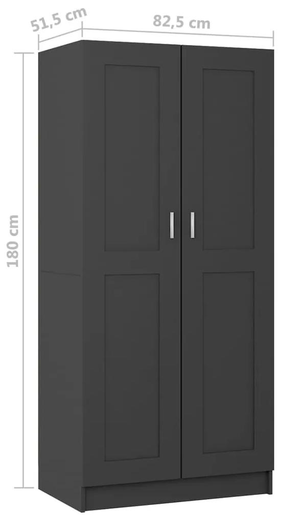 Sifoner, gri, 82,5x51,5x180 cm, PAL Gri, 1