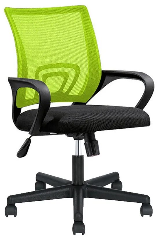 Scaun de birou rotativ cu cotiere-verde