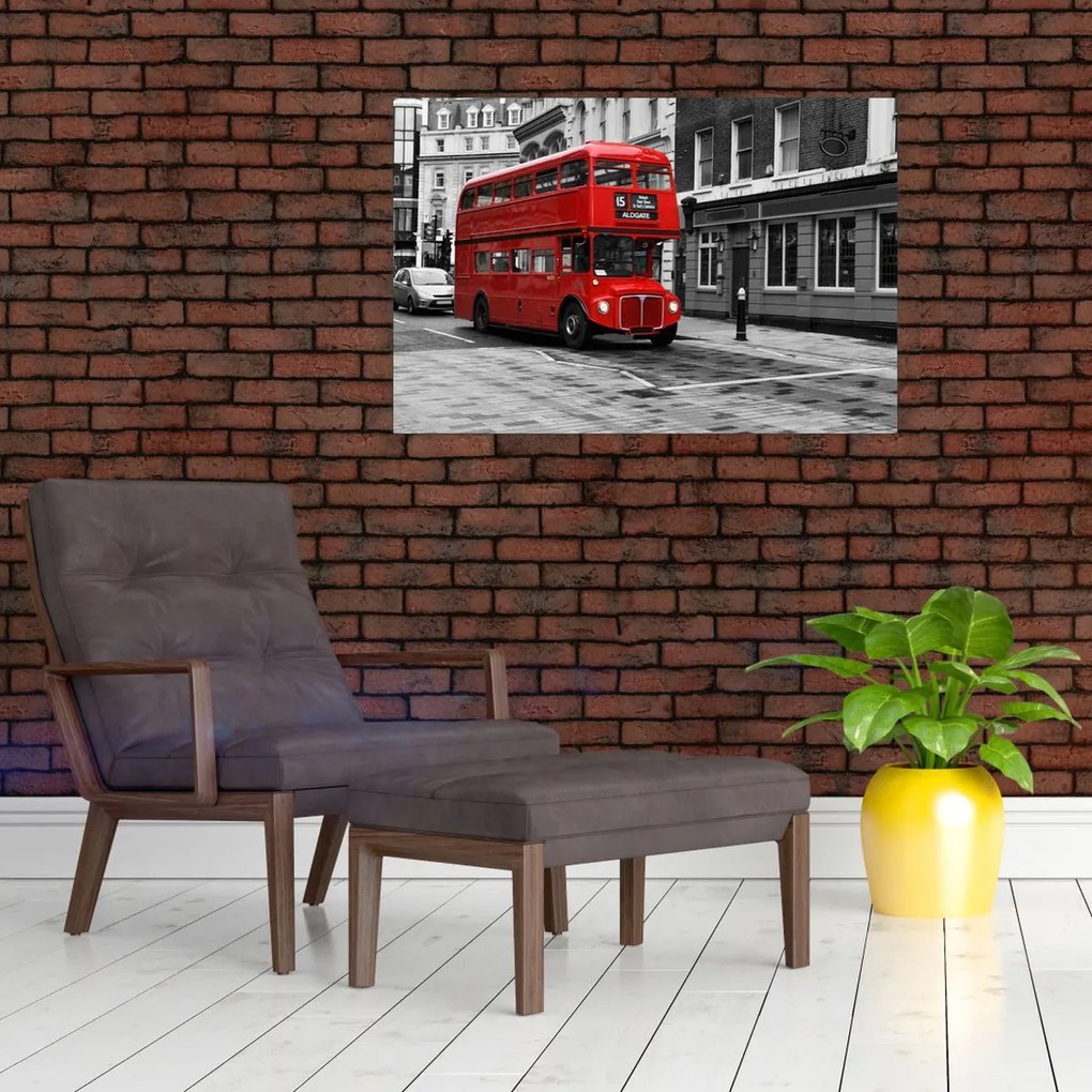Tablou - Londra cu autobuz (90x60 cm)