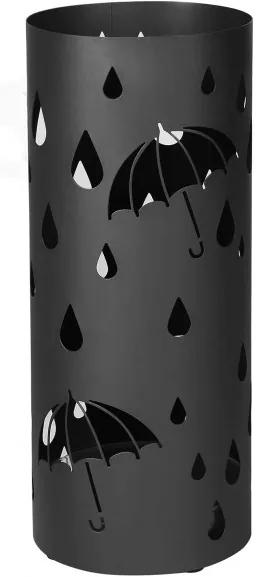 Suport Umbrela Rain Black, 19.5 x 19.5 x 49 cm