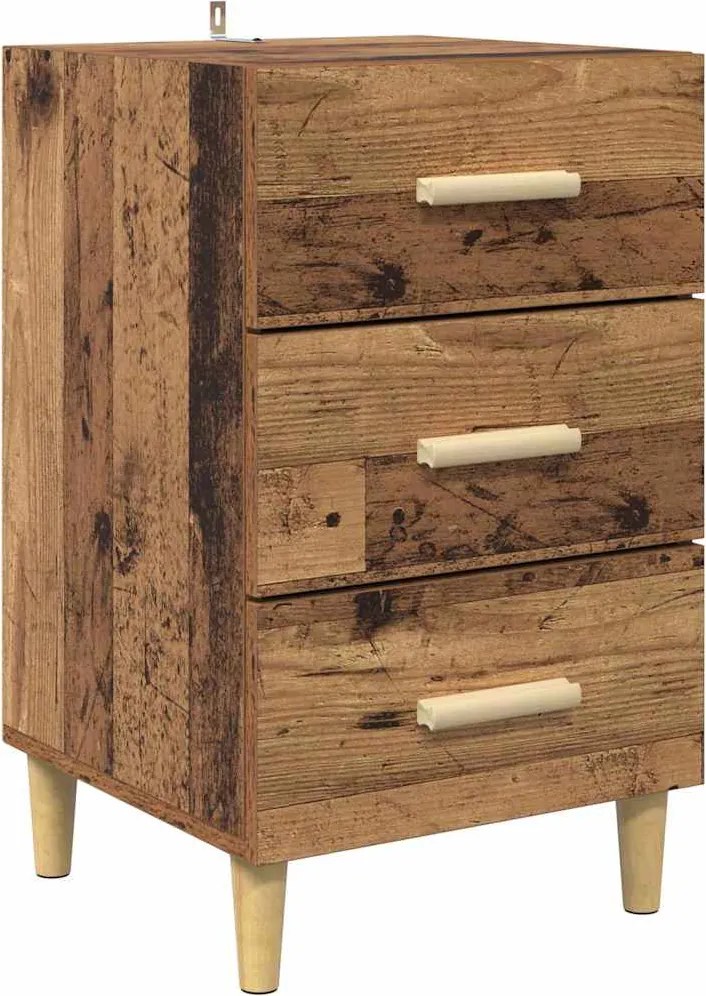 vidaXL Dulap de noapte Lemn vechi 40 x 40 x 66 cm Lemn compozit