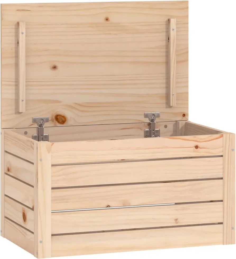 vidaXL Cutie de depozitare, 59,5x36,5x33 cm, lemn masiv de pin