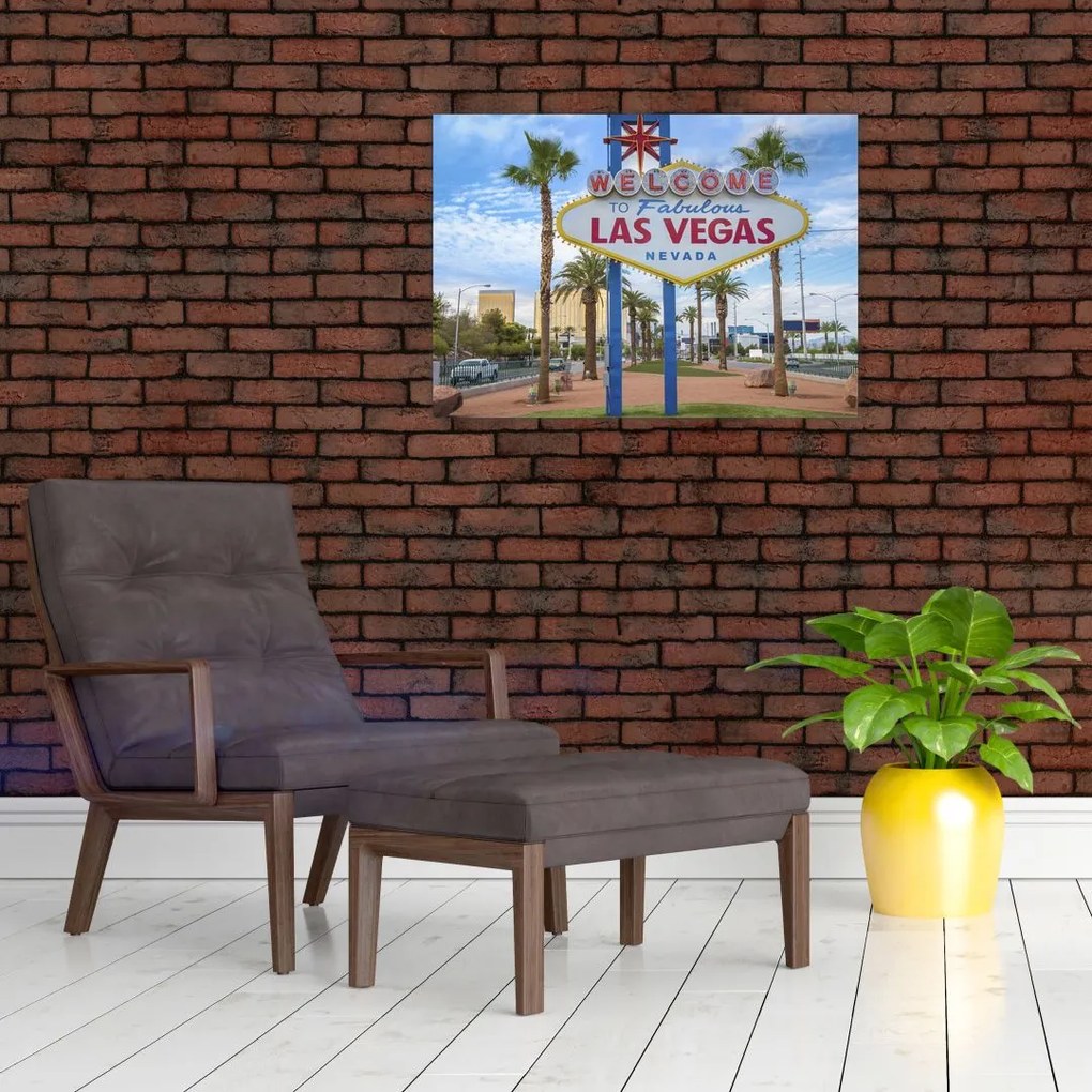 Tablou pe sticlă - Las Vegas (70x50 cm)