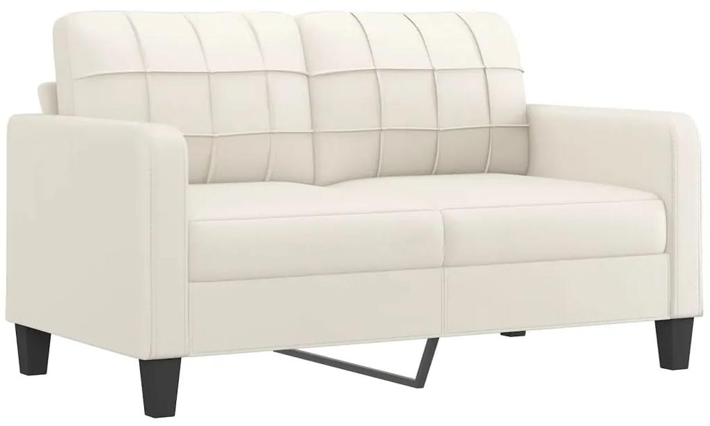 Canapea cu 2 locuri, crem, 140 cm, piele ecologica Crem, 158 x 77 x 80 cm
