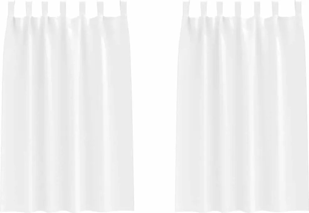 vidaXL Perdele Opaque cu Inel 2 pcs Alb pur 175 x 140 cm Poliester