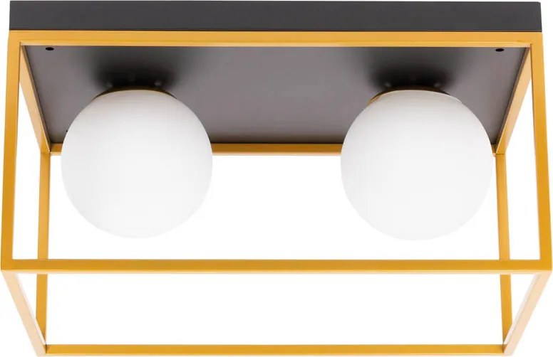 Lustra Erste Luma 420x280x225mm Negru Auriu 2xE27 Corp Iluminat Modern Art Deco pentru Living si Dormitor Pendul Design Premium Lux Elegant IP20