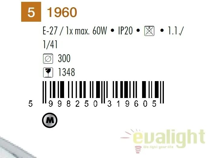 Aplica de perete moderna, Jolly 1960 RX