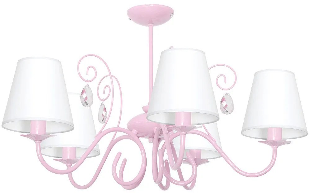 Candelabru SARA PINK  Milagro Modern, E14, Roz/Transparent, MLP1052, Polonia