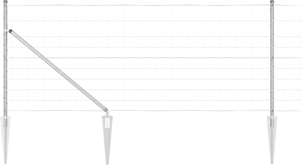 vidaXL Stâlp de gard. Galvanizat 50 x 1 m Oțel