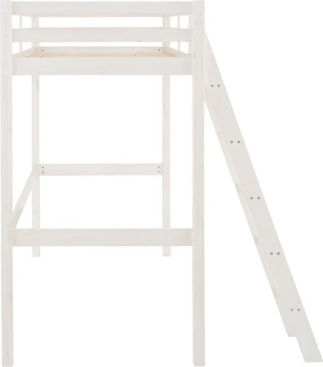 Pat supraetajat din lemn de pin Støraa Alpi2, alb