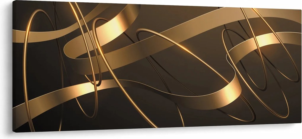 Tablou - Panglici de bronz (120x50 cm)