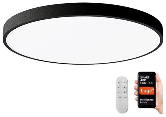 Plafonieră LED dimabilă Immax NEO 07250L SEMPLICI 60W/230V Wi-Fi Tuya negru + telecomandă