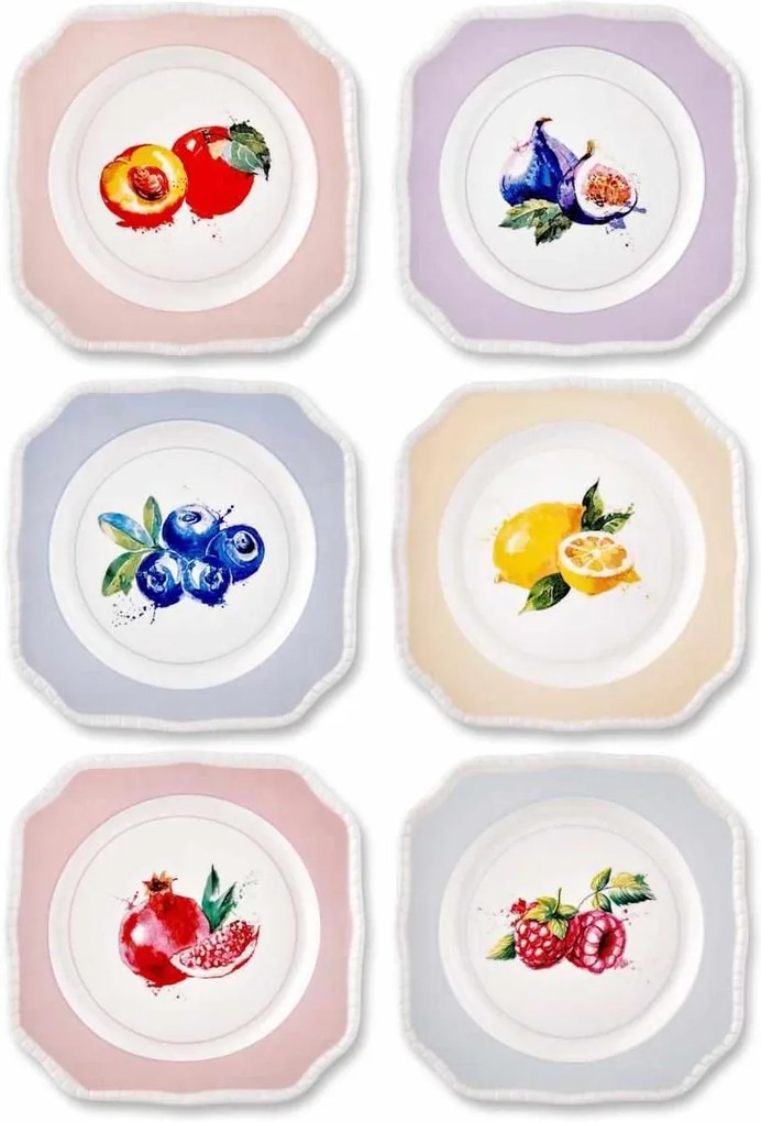 Set Farfurii Frutta 18 cm - 6 Piese