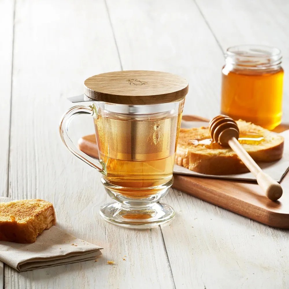 Cană cu filtru din sticlă 270 ml Abeille – La Rochére