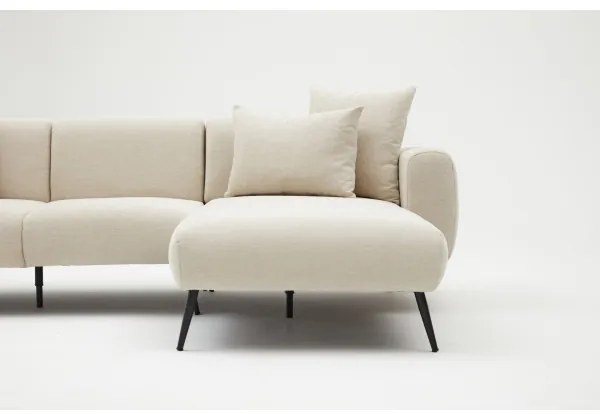 Colțar în L PISA, crem, pe partea dreaptă