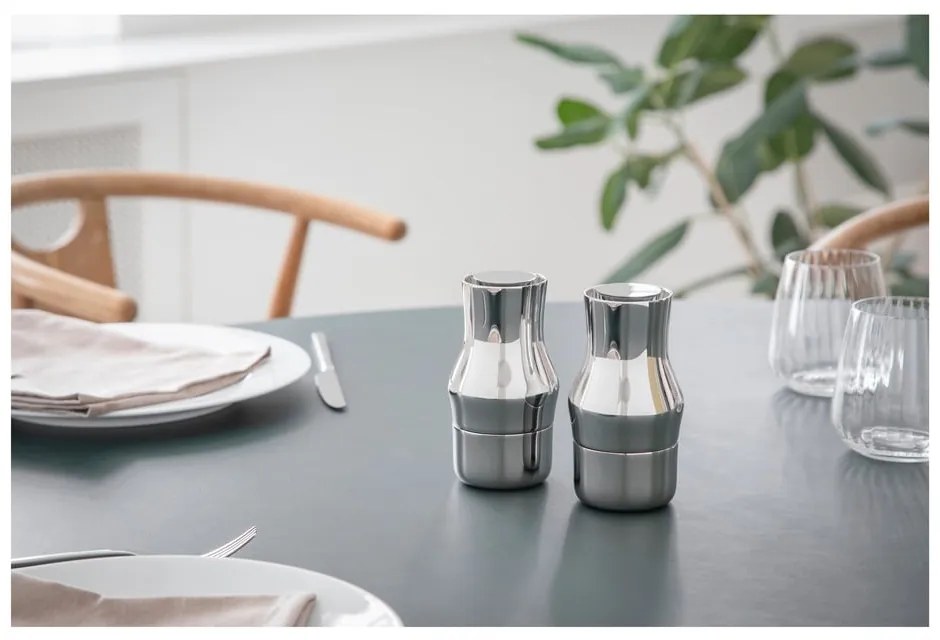 Râșniță argintiu-lucios din oțel inoxidabil Dorotea – Gense