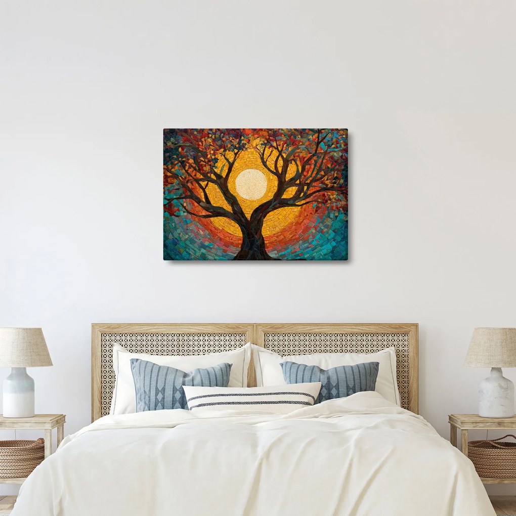 Tablou - Soarele în coroana arborelui vieții (70x50 cm)