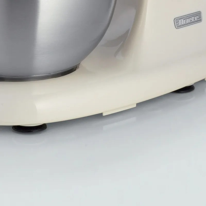 Mixer planetar Ariete VINTAGE 1588/04, 2400W, 5.5 L, 7 viteze, Pulse, Design retro, Picioare antiderapante, Alb/Verde