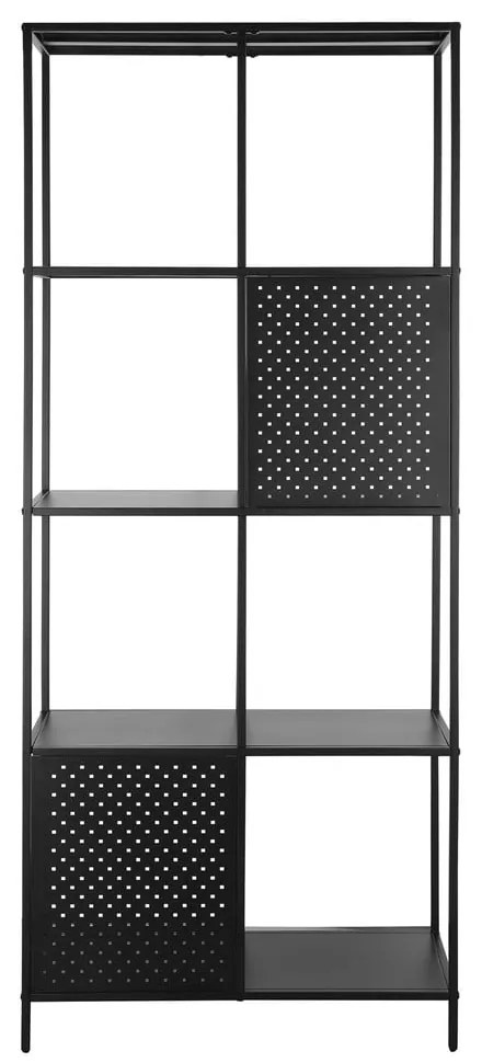 Bibliotecă neagră din metal 75x180 cm Charleston – Støraa