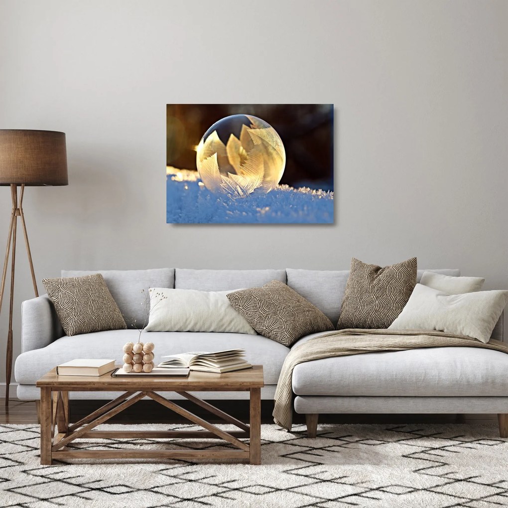 Tablou pe sticlă cu bulină înghețată (70x50 cm)