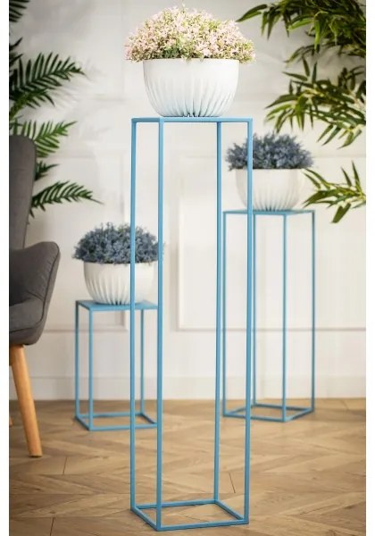 Suport de flori 100x24 cm albastru