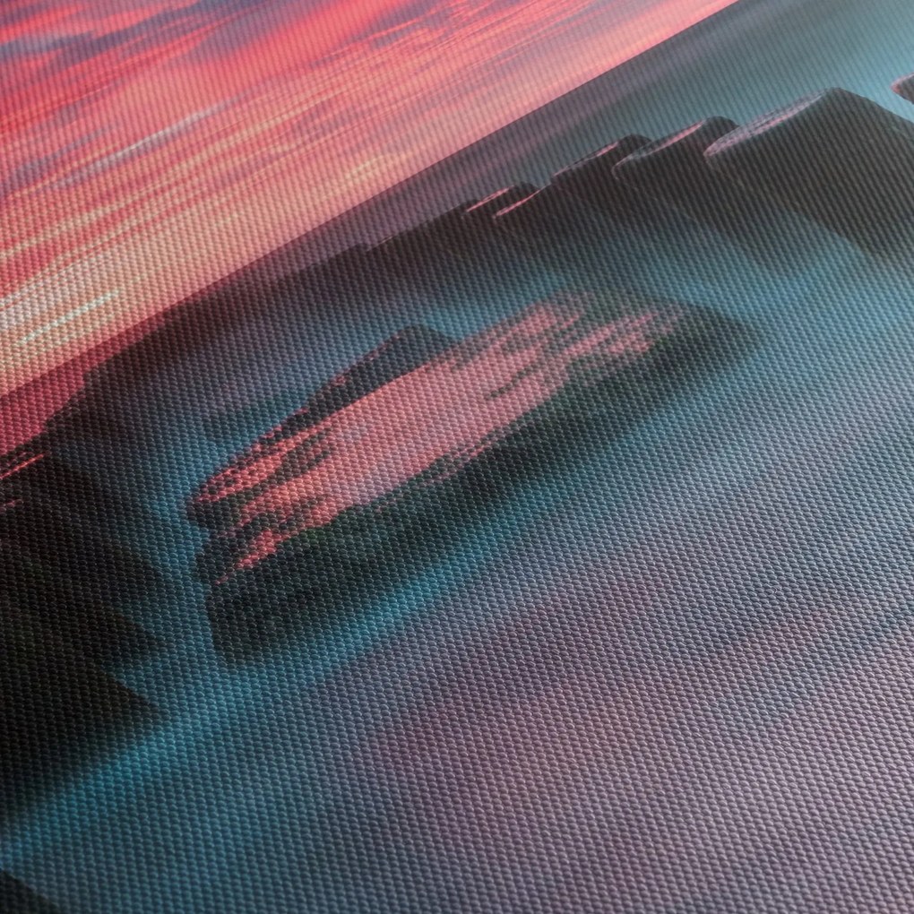 Tablou - Pietre în mare (cu ceas) (90x30 cm)