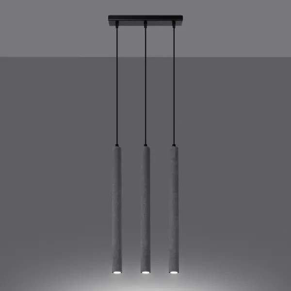 Lustră pe cablu Sollux SL.1272 PASTELO 3xG9/8W/230V beton