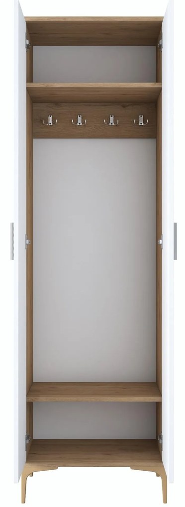 Dulap de haine Daboko 1 (Nuc + alb) . 1093933