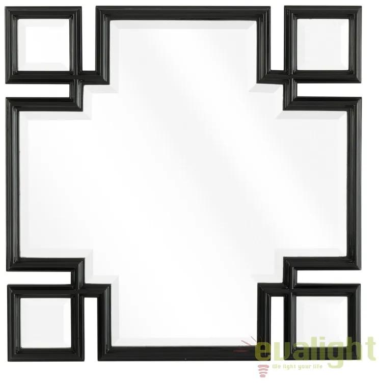 Oglinda design elegant Valencia dim.70X70cm negru 110107 HZ
