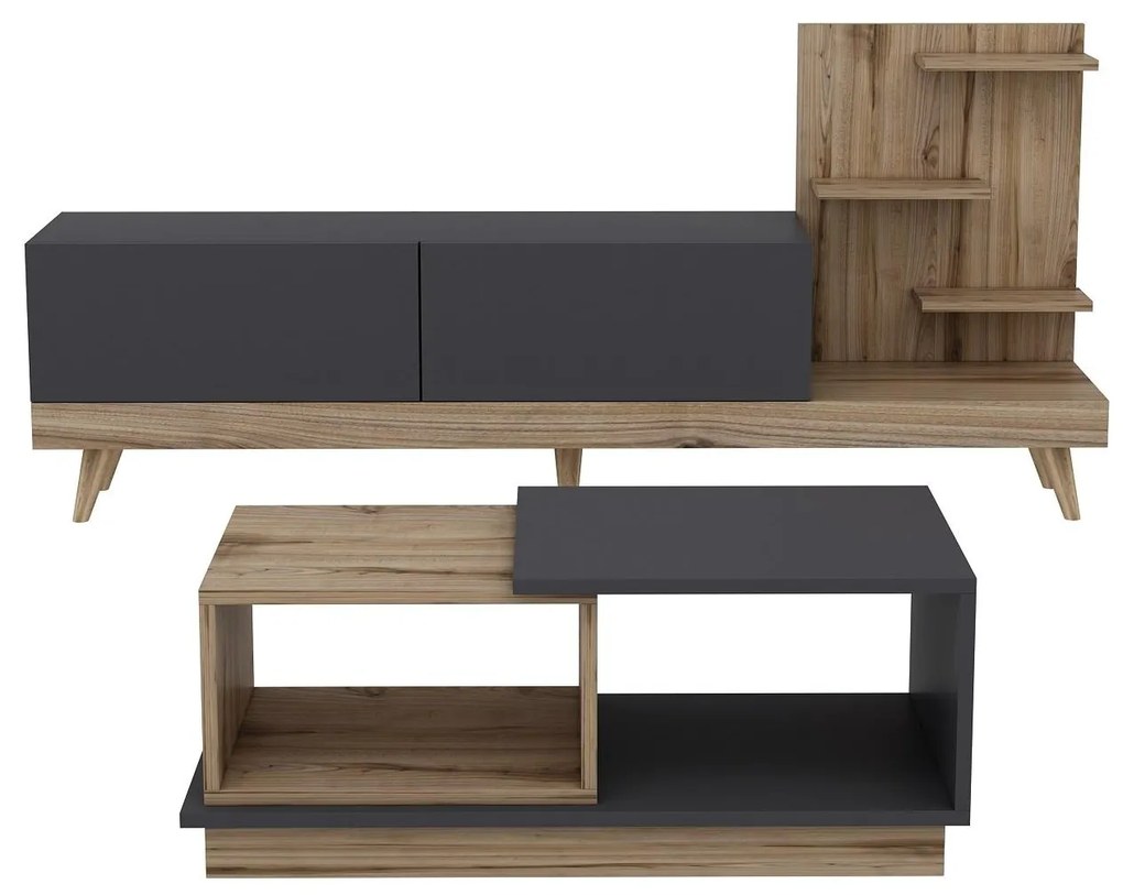 Mobilier living Dido (antracit + Nuc). 1089125