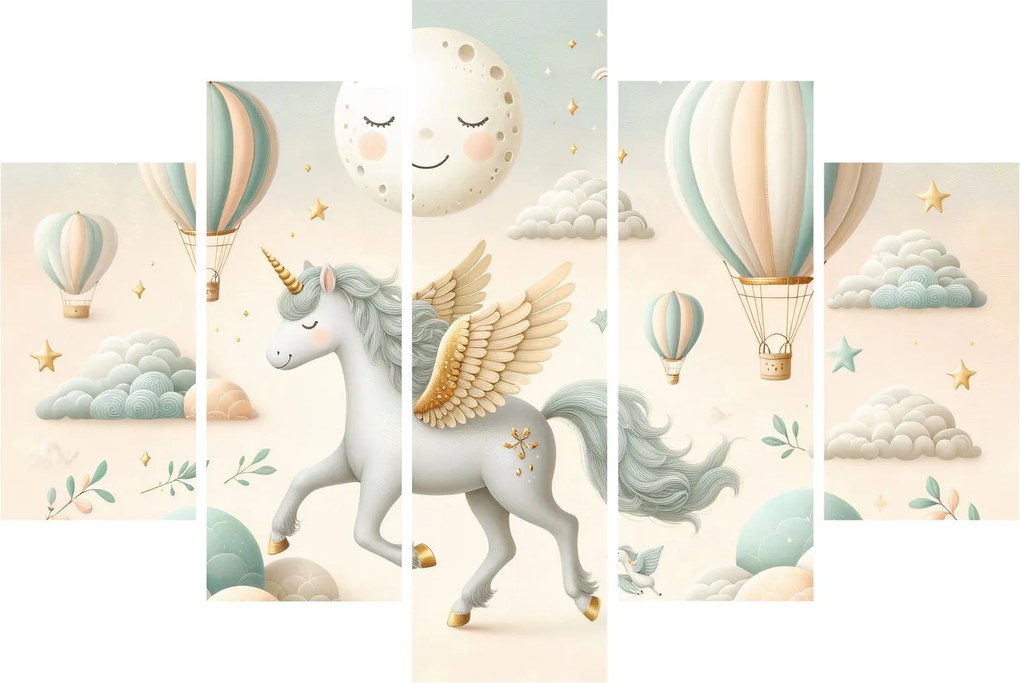 Tablou - Unicorn fericit (150x105 cm)