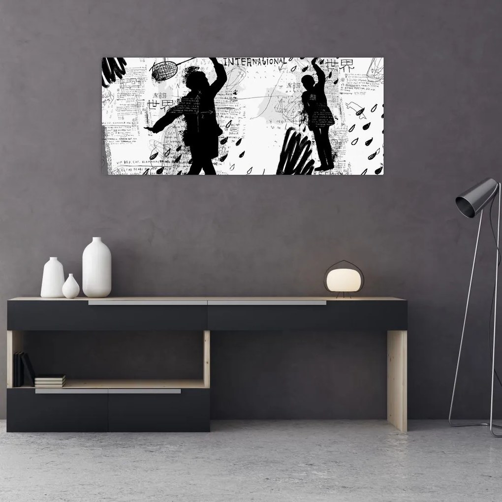 Tablou - Artă stradală - zarvă (120x50 cm)