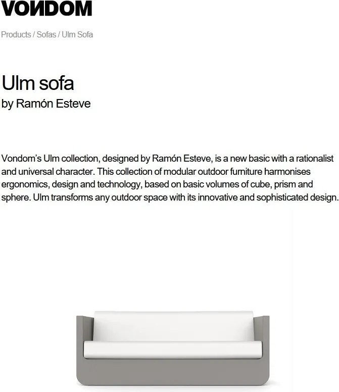 Canapea lounge de exterior / interior design modern premium ULM