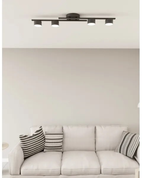 Plafonieră FRAGMENT 4xGX53/12W/230V negru