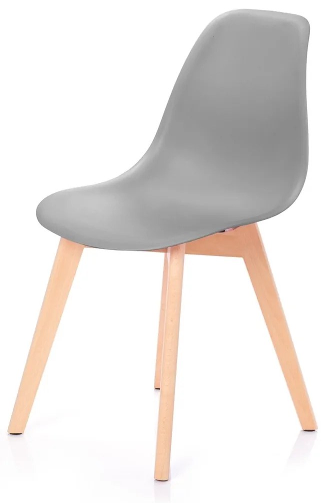 Scaun KITO gri inchis cu picioare din fag