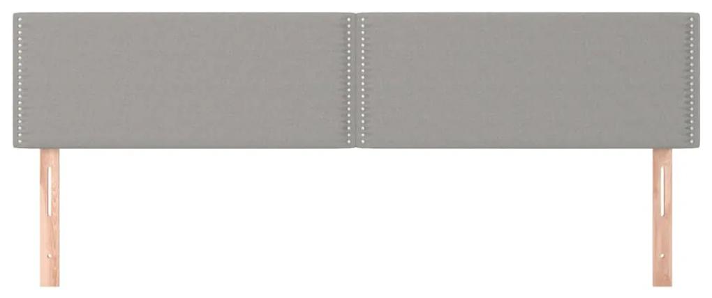 Tablii de pat, 2 buc, gri deschis, 90x5x78 88 cm, textil 2, Gri deschis, 180 x 5 x 78 88 cm