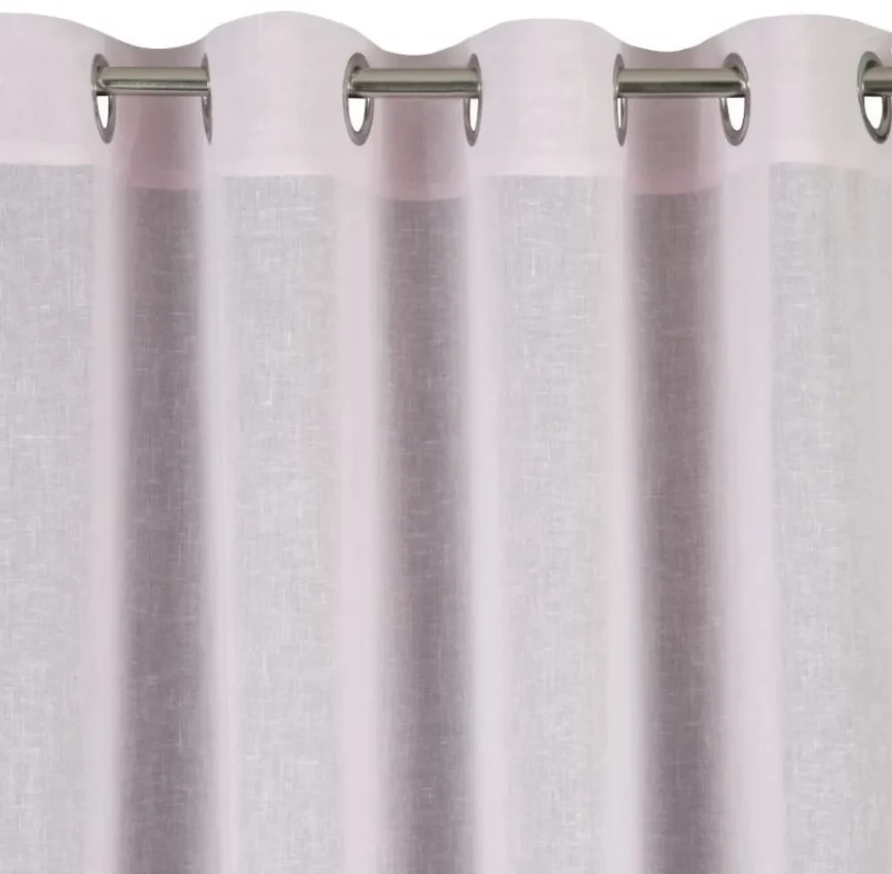 Perdea delicată și aerisită pentru cercuri în roz 140 x 250 cm