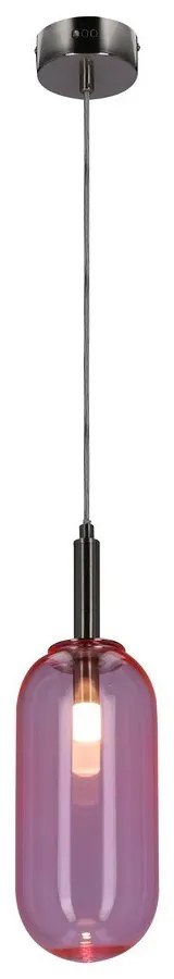 Lustră mov LED cu abajur din sticlă ø 13 cm Fiuggi – Candellux Lighting