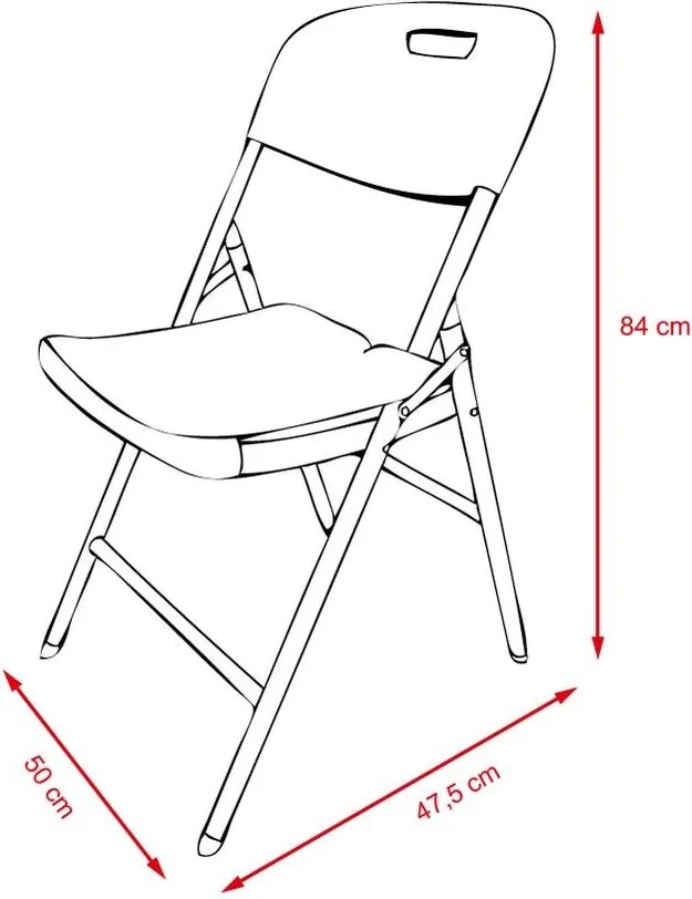 Scaun pliabil catering/camping BERLIN, SET 6 buc.